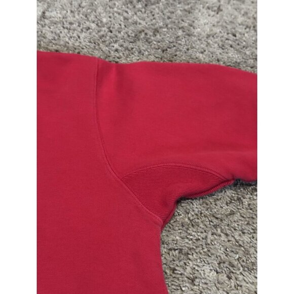 POLO RALPH LAUREN VTG Red Sweatshirt Pullover Sweater Pockets Y2k 90s Spellout M - Picture 7 of 8